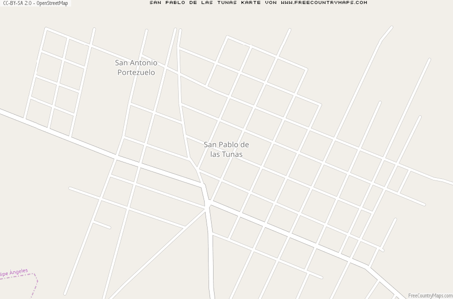 Karte Von San Pablo de las Tunas Mexiko