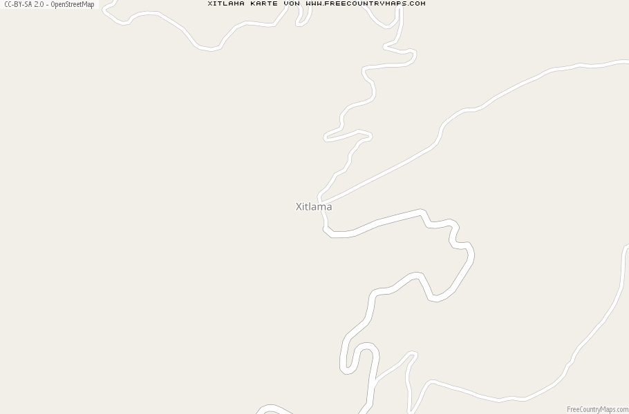 Karte Von Xitlama Mexiko
