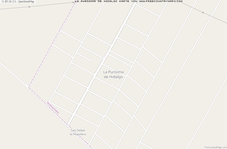 Karte Von La Purísima de Hidalgo Mexiko