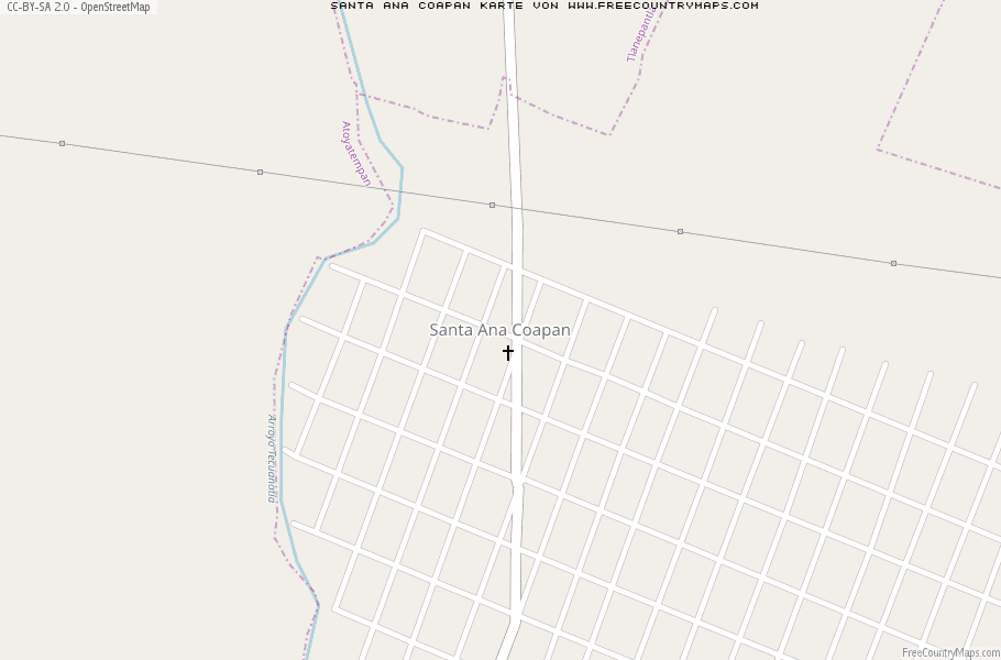 Karte Von Santa Ana Coapan Mexiko