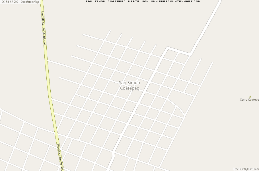 Karte Von San Simón Coatepec Mexiko