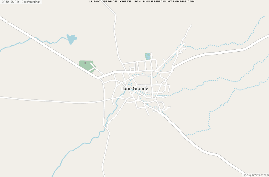 Karte Von Llano Grande Mexiko