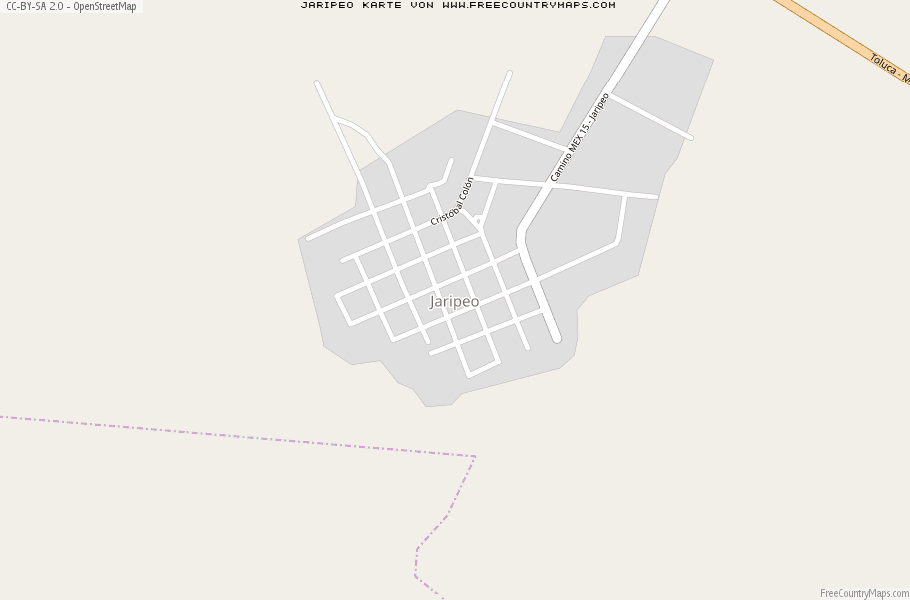 Karte Von Jaripeo Mexiko