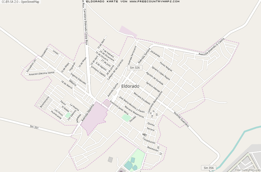 Karte Von Eldorado Mexiko