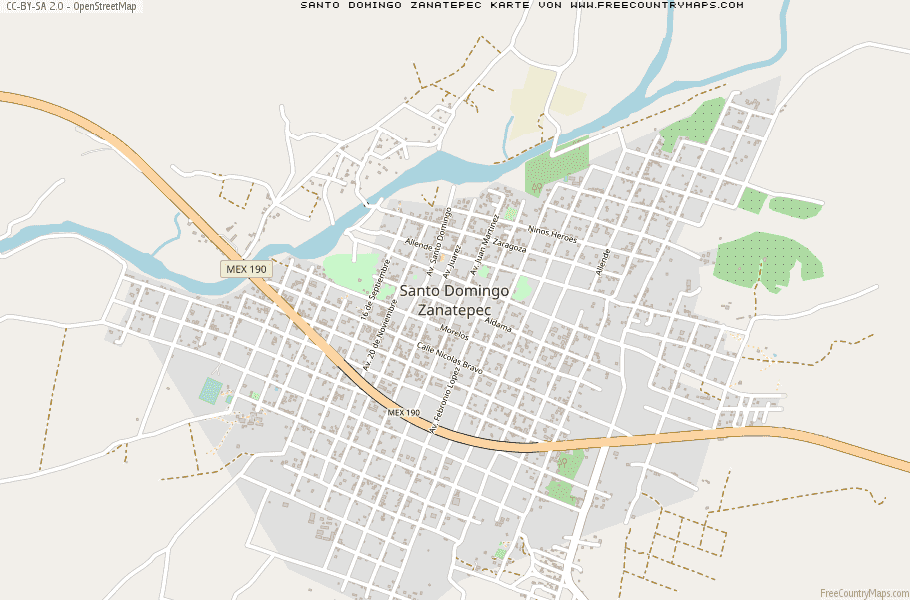 Karte Von Santo Domingo Zanatepec Mexiko