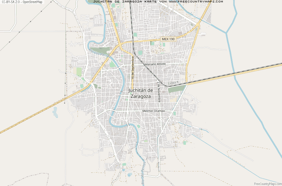 Karte Von Juchitán de Zaragoza Mexiko