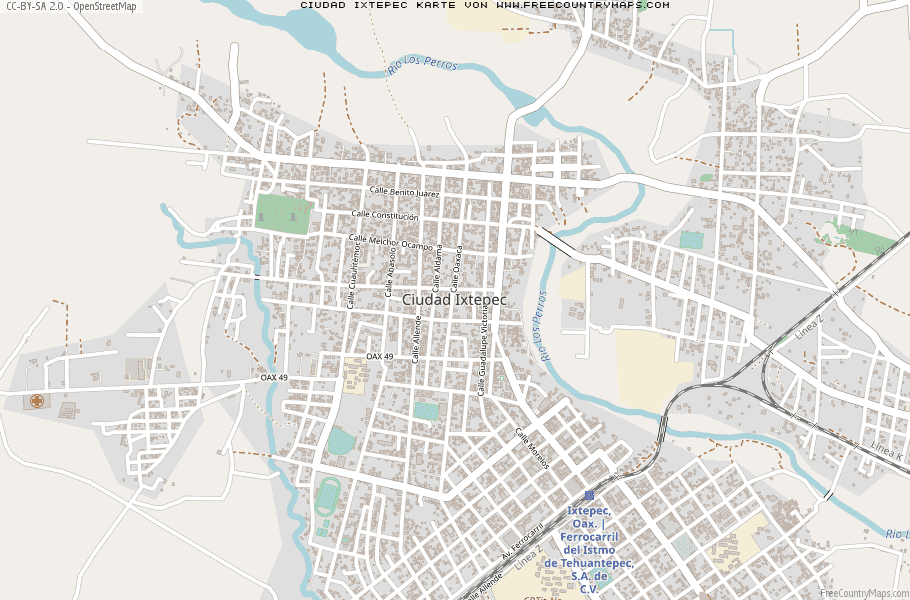 Karte Von Ciudad Ixtepec Mexiko