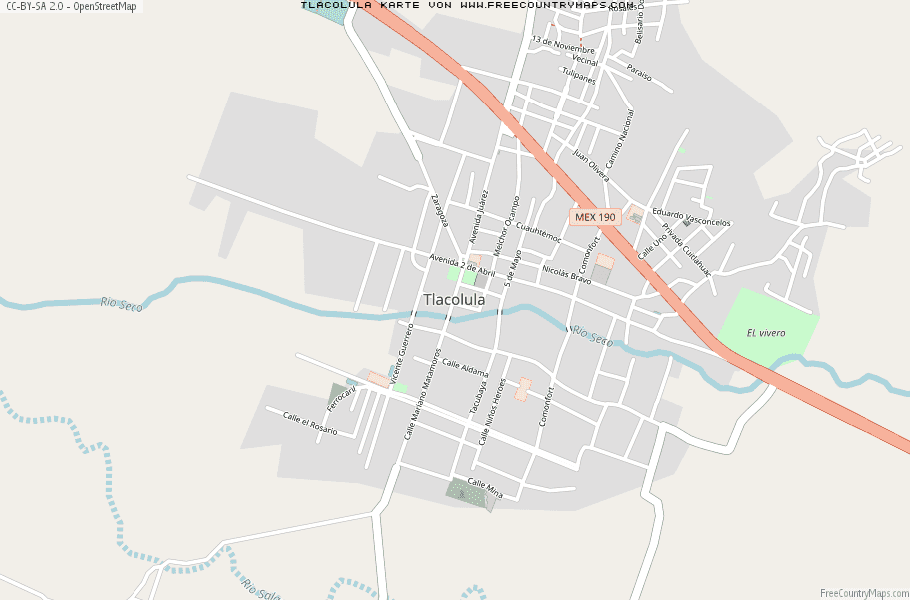 Karte Von Tlacolula Mexiko