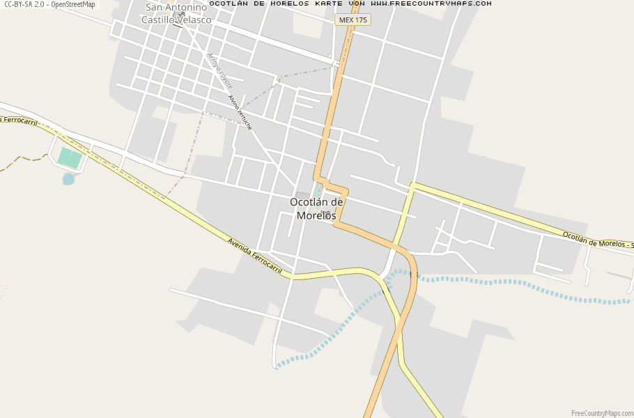 Karte Von Ocotlán de Morelos Mexiko