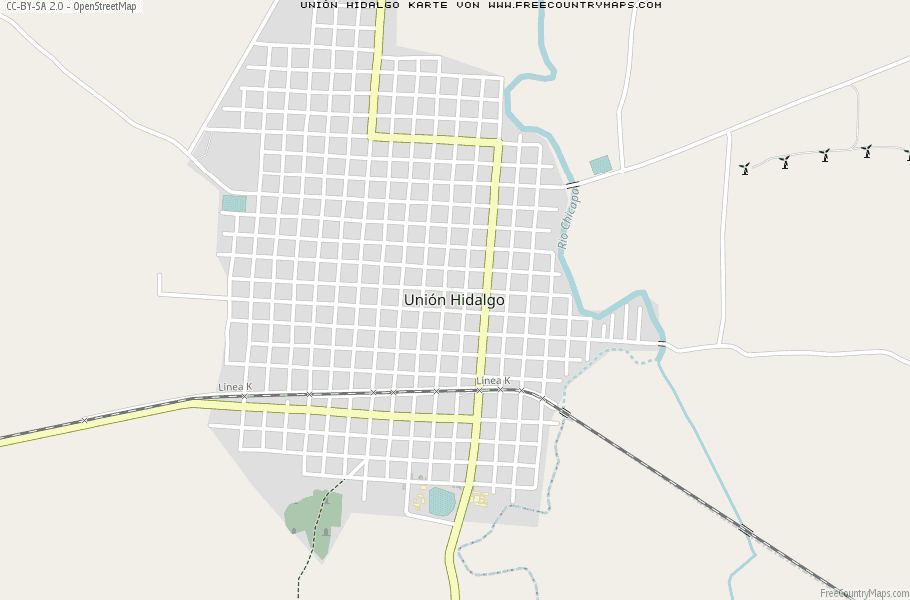 Karte Von Unión Hidalgo Mexiko