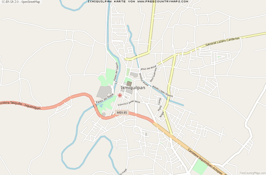 Karte Von Ixmiquilpan Mexiko