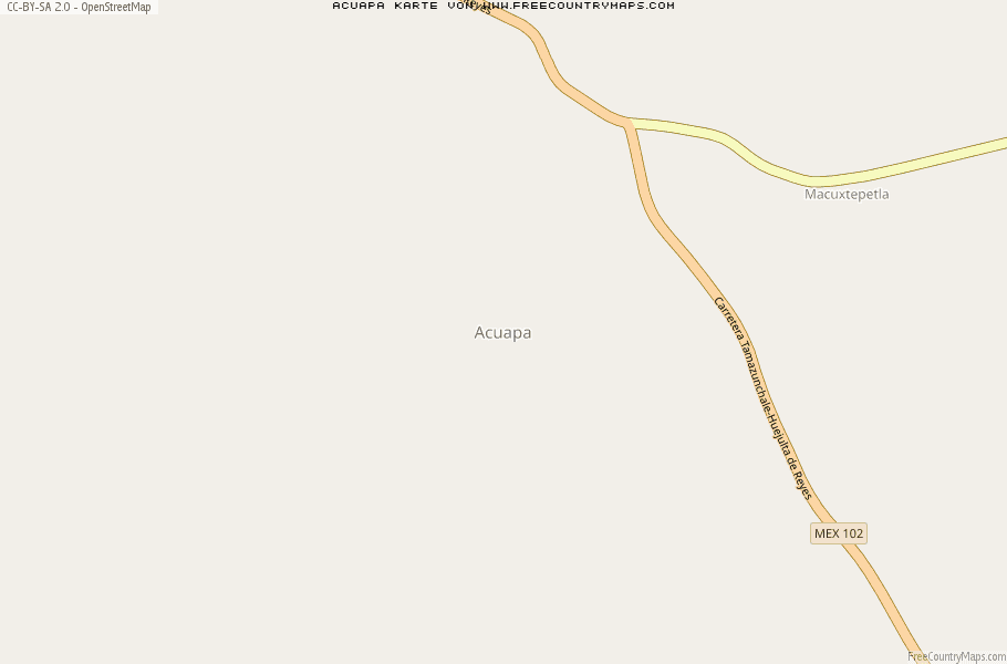 Karte Von Acuapa Mexiko