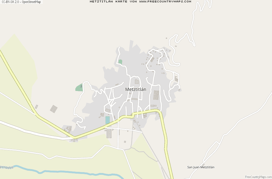 Karte Von Metztitlán Mexiko