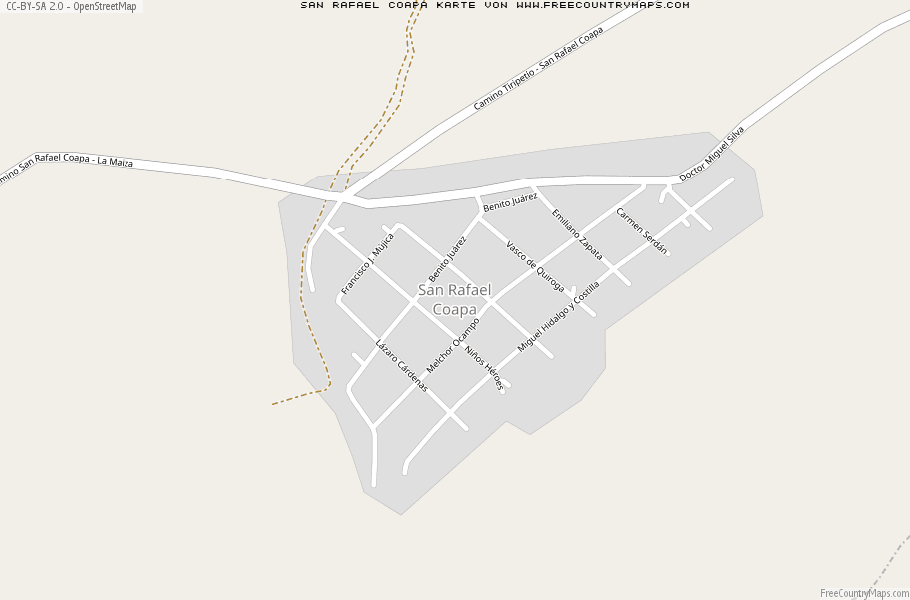 Karte Von San Rafael Coapa Mexiko