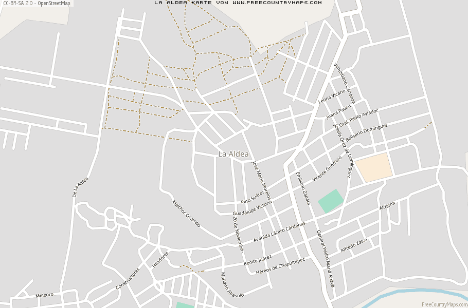 Karte Von La Aldea Mexiko