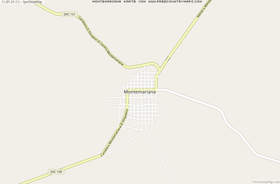 Karte Von Montemariana Mexiko