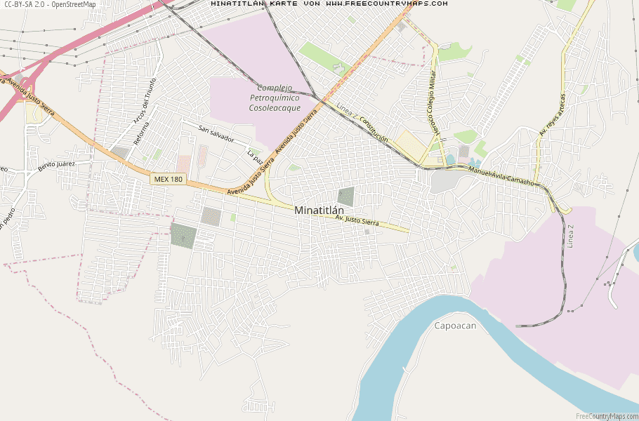 Karte Von Minatitlán Mexiko