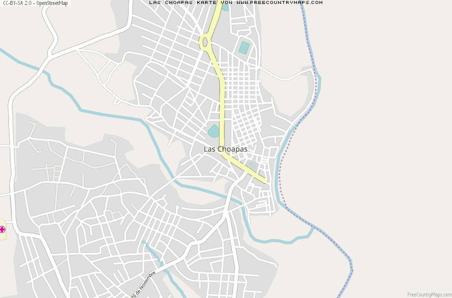 Karte Von Las Choapas Mexiko