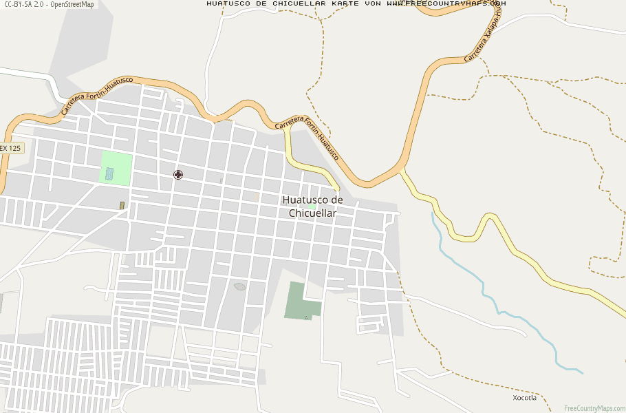 Karte Von Huatusco de Chicuellar Mexiko