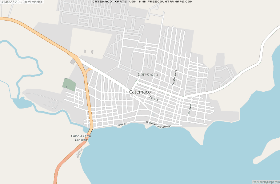 Karte Von Catemaco Mexiko