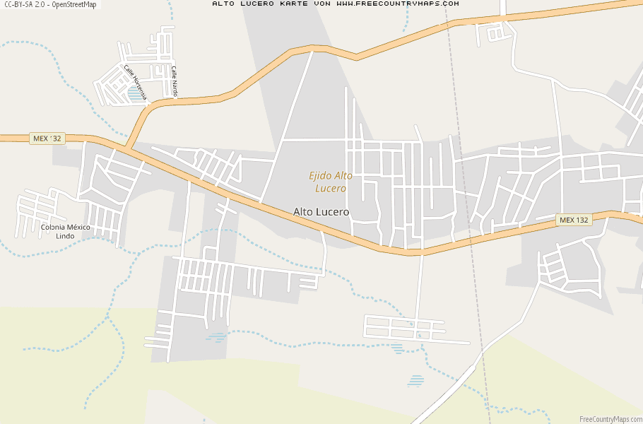 Karte Von Alto Lucero Mexiko