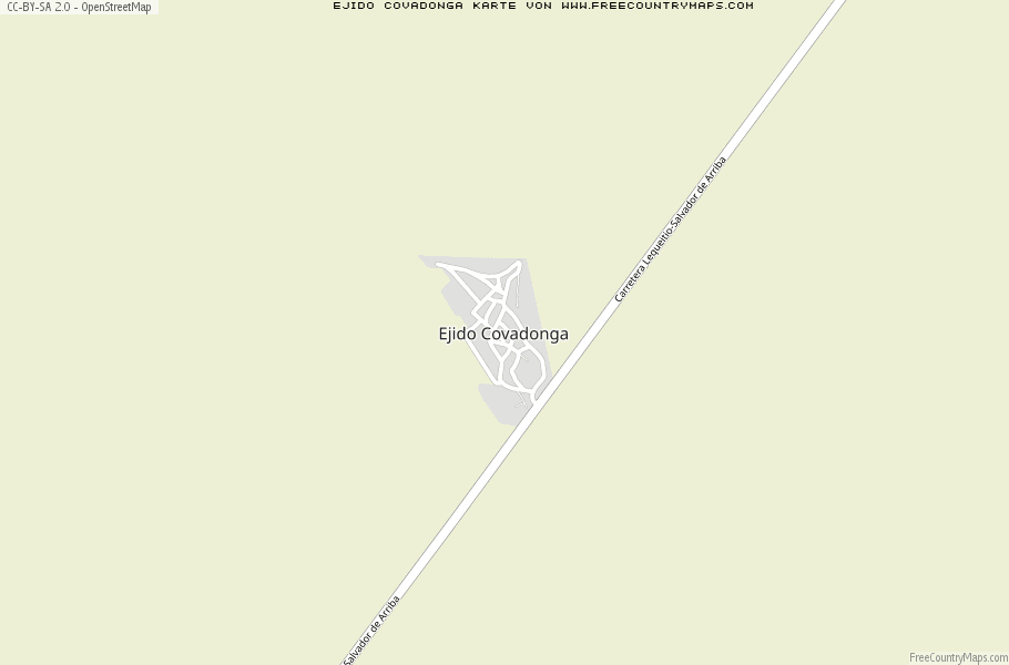 Karte Von Ejido Covadonga Mexiko