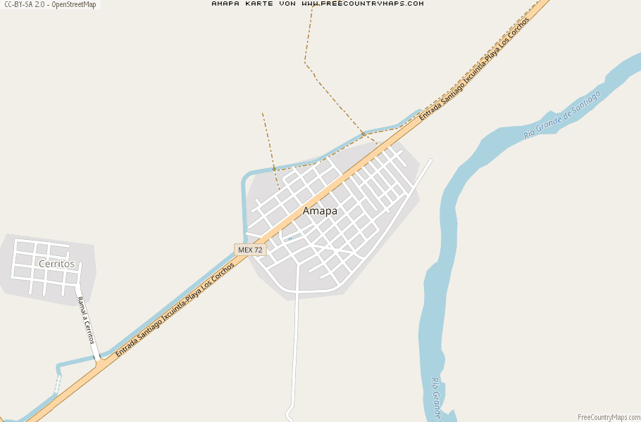 Karte Von Amapa Mexiko