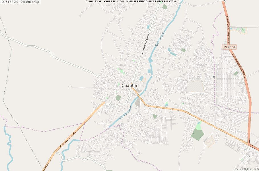 Karte Von Cuautla Mexiko