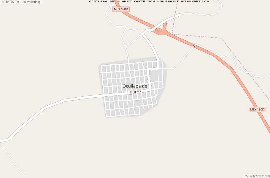 Karte Von Ocuilapa de Juárez Mexiko