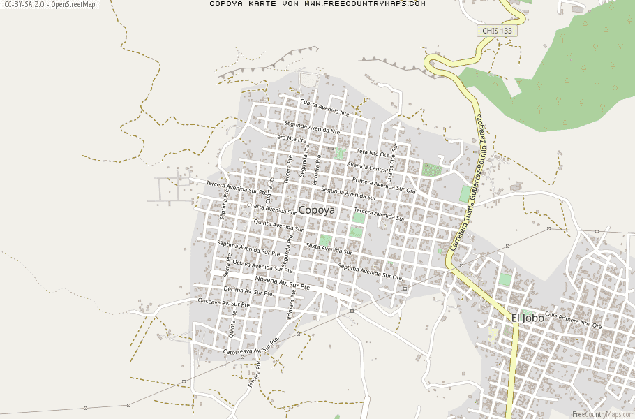 Karte Von Copoya Mexiko