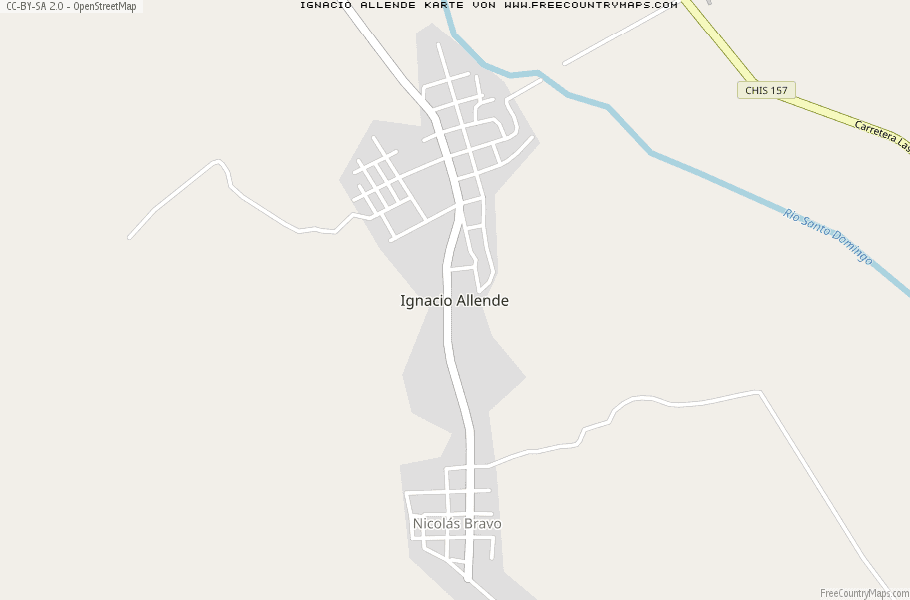 Karte Von Ignacio Allende Mexiko