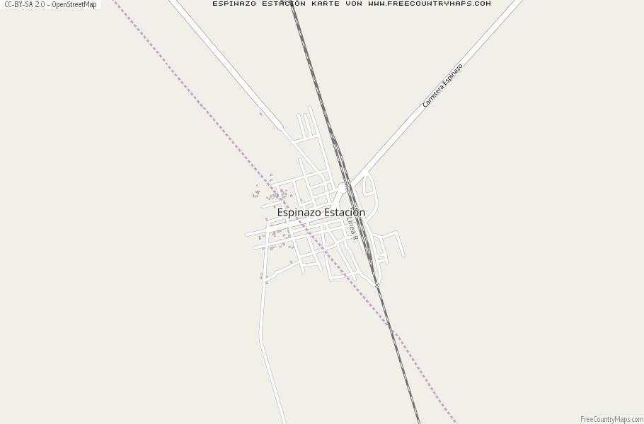 Karte Von Espinazo Estación Mexiko
