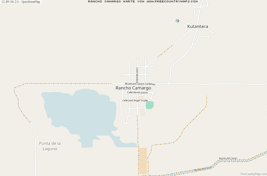 Karte Von Rancho Camargo Mexiko