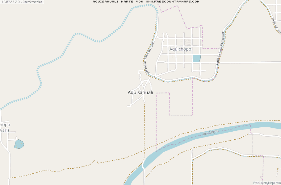 Karte Von Aquisahuali Mexiko