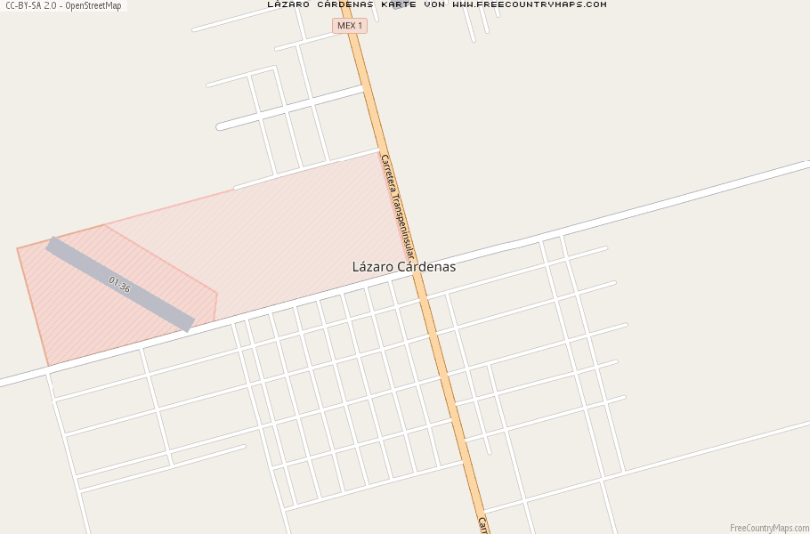 Karte Von Lázaro Cárdenas Mexiko
