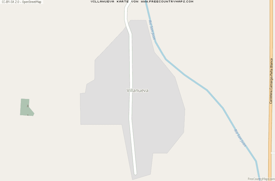 Karte Von Villanueva Mexiko