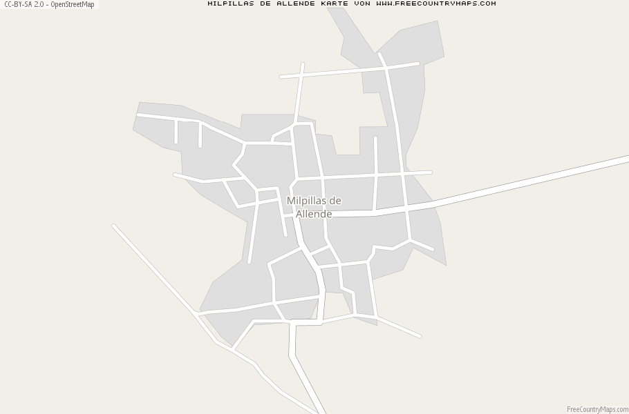 Karte Von Milpillas de Allende Mexiko