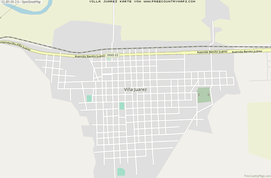 Karte Von Villa Juarez Mexiko