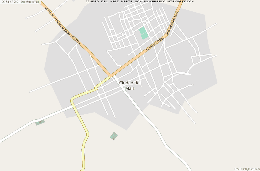 Karte Von Ciudad del Maíz Mexiko