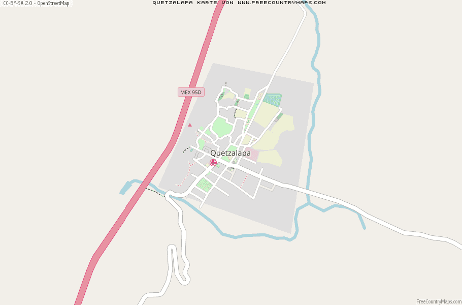Karte Von Quetzalapa Mexiko