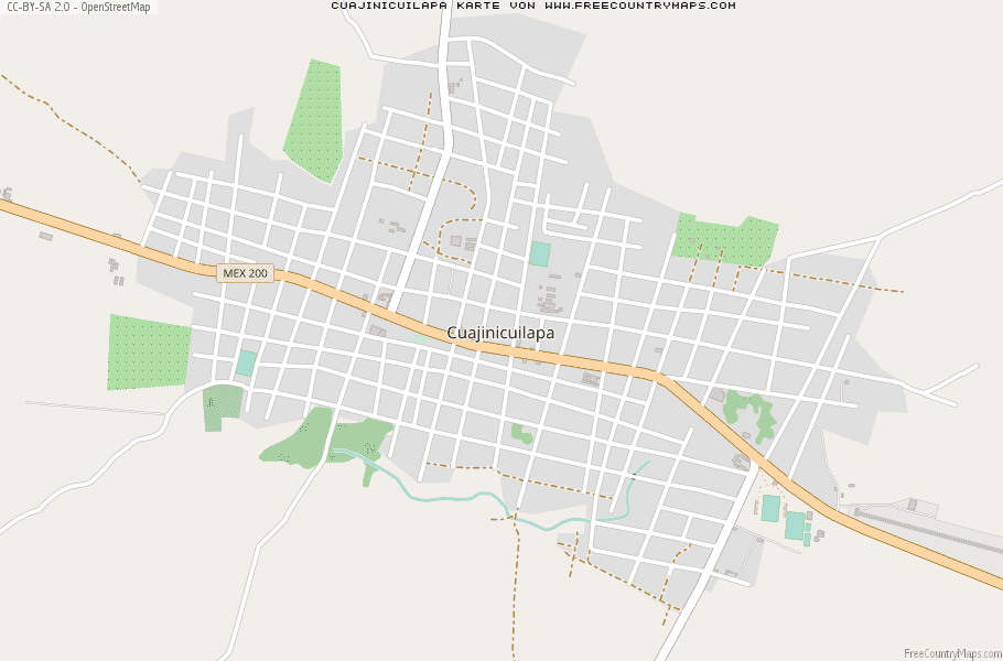 Karte Von Cuajinicuilapa Mexiko