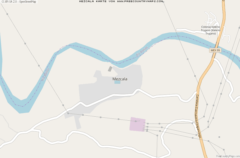 Karte Von Mezcala Mexiko