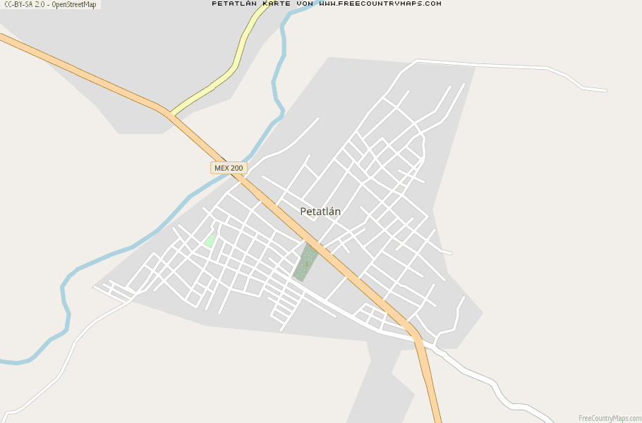 Karte Von Petatlán Mexiko