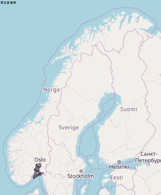 Risør Karte Norwegen