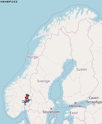 Hønefoss Karte Norwegen