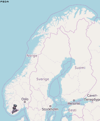 Feda Karte Norwegen