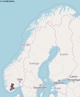 Kvinesdal Karte Norwegen