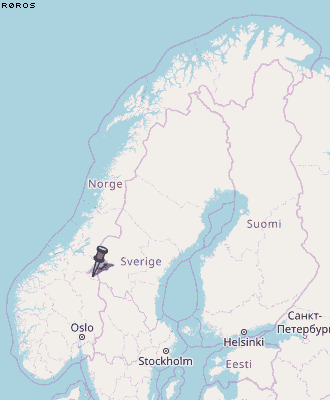 Røros Karte Norwegen