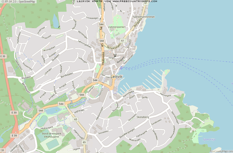 Karte Von Leirvik Norwegen