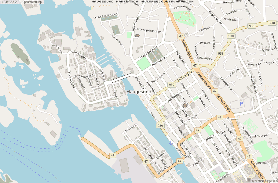 Karte Von Haugesund Norwegen